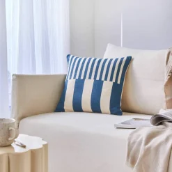 Coussin imprimé rayures