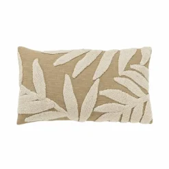 Coussin rectangulaire feuilles tuftées