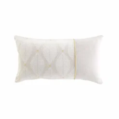 Coussin rectangulaire imprimé feuilles détails dorés