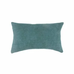 Coussin rectangulaire uni, velours chenille