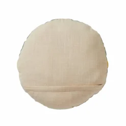 Coussin rond imprimé géométrique