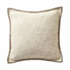 Coussin uni coton texturé