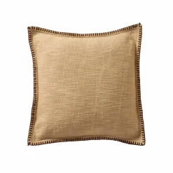 Coussin uni coton texturé