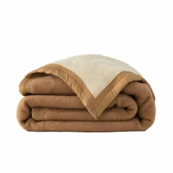 Couverture bicolore pure laine 800 g/m²