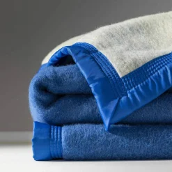 Couverture bicolore pure laine 600 g/m²