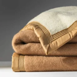 Couverture bicolore pure laine 600 g/m²