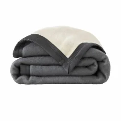 Couverture bicolore pure laine 600 g/m²