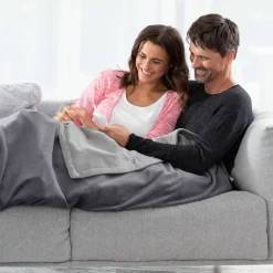 Couverture chauffante bicolore