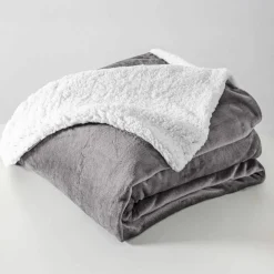 Couverture double face polaire et sherpa