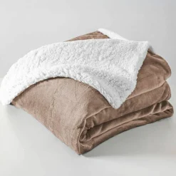 Couverture double face polaire et sherpa