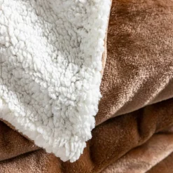 Couverture double face polaire et sherpa