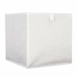 Cube de rangement pliable, tissu bouclette