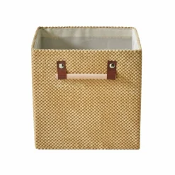 Cube de rangement pliable, velours
