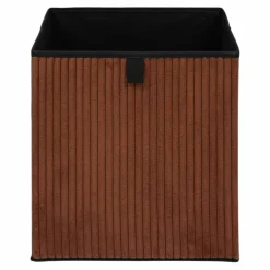 Cube de rangement pliable, velours côtelé