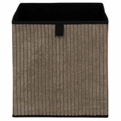 Cube de rangement pliable, velours côtelé