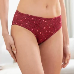 Culotte brodée forme midi coton imprimé animalier Olbia - lot de 2