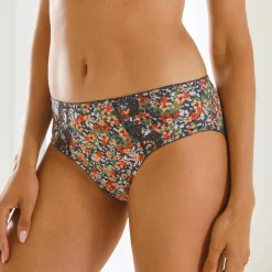 Culotte brodée forme midi coton imprimé petites fleurs Olbia - lot de 2