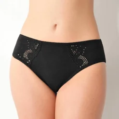 Culotte brodée forme midi coton uni Olbia - lot de 2