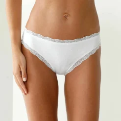 Culotte coton et dentelle stretch forme midi taille haute - lot de 3