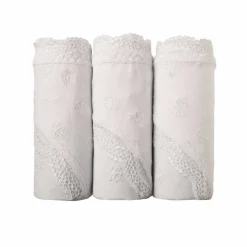 Culotte coton et dentelle stretch forme midi taille haute - lot de 3