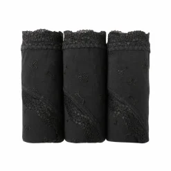 Culotte coton et dentelle stretch forme midi taille haute - lot de 3