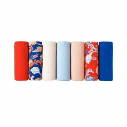Culotte coton forme maxi imprimée fleurs - lot de 7