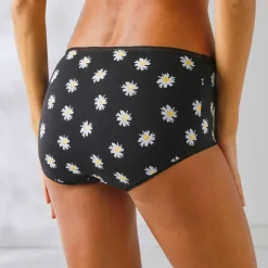 Culotte coton forme maxi imprimé motifs «abeilles» assortis – Lot de 4