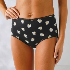 Culotte coton forme maxi imprimé motifs «abeilles» assortis – Lot de 4