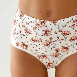 Culotte coton forme maxi unie et imprimée fleur - lot de 7