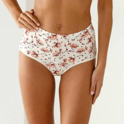 Culotte coton forme maxi unie et imprimée fleur - lot de 7