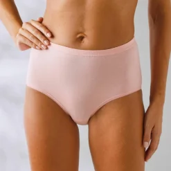 Culotte coton forme maxi unie tons nude - lot de 7