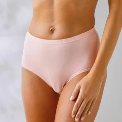 Culotte coton forme maxi unie tons nude - lot de 7
