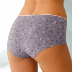 Culotte coton forme shorty imprimé motif floral assortis– Lot de 4