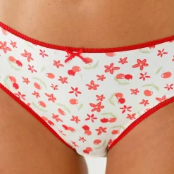 Culotte coton stretch forme midi imprimé "cerises" – Lot de 4