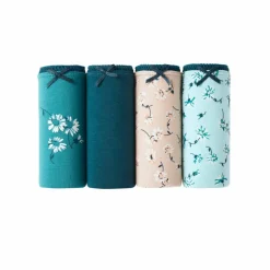 Culotte coton stretch forme midi imprimé "pâquerettes" – Lot de 4