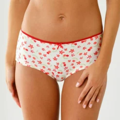 Culotte coton stretch forme shorty imprimé 