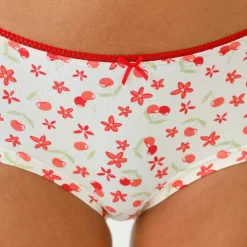 Culotte coton stretch forme shorty imprimé 