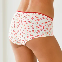 Culotte coton stretch forme shorty imprimé 