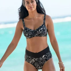 Culotte de bain imprimé Cidra - taille haute