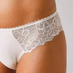Culotte forme midi microfibre et dentelle stretch - lot de 2
