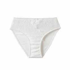 Culotte forme midi taille haute dentelle stretch et tulle Guspini - lot de 2