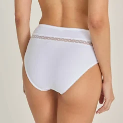 Culotte haute microfibre et tulle plumetis effet seconde peau Paia - lot de 2