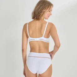 Culotte haute microfibre et tulle plumetis effet seconde peau Paia - lot de 2