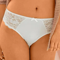 Culotte maille satinée et dentelle Avila - lot de 2