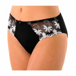 Culotte maille satinée et tulle brodé Calenca
