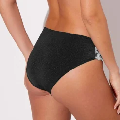 Culotte maille satinée et tulle brodé Calenca