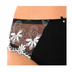 Culotte maille satinée et tulle brodé Calenca