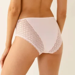 Culotte maxi coton dentelle unie Coria - lot de 2