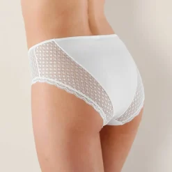Culotte maxi coton dentelle unie Coria - lot de 2