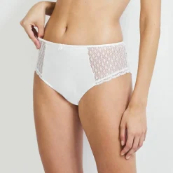 Culotte maxi coton dentelle unie Coria - lot de 2